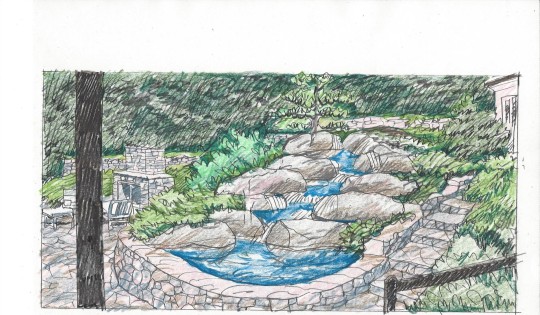 McCleskey waterfall sketch cropped